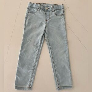 Toddler girls skinny jeans, light denim